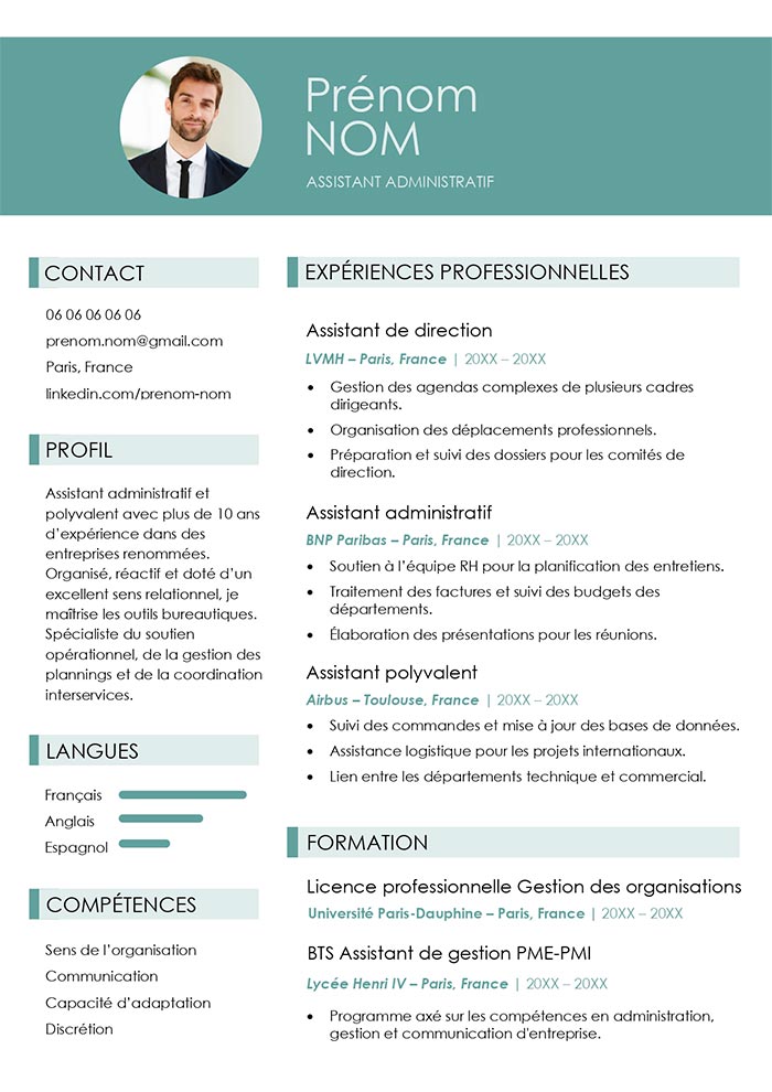 modèle de cv pour comptable
